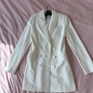A.L.C. Double-Breasted Cream Blazer Jacket